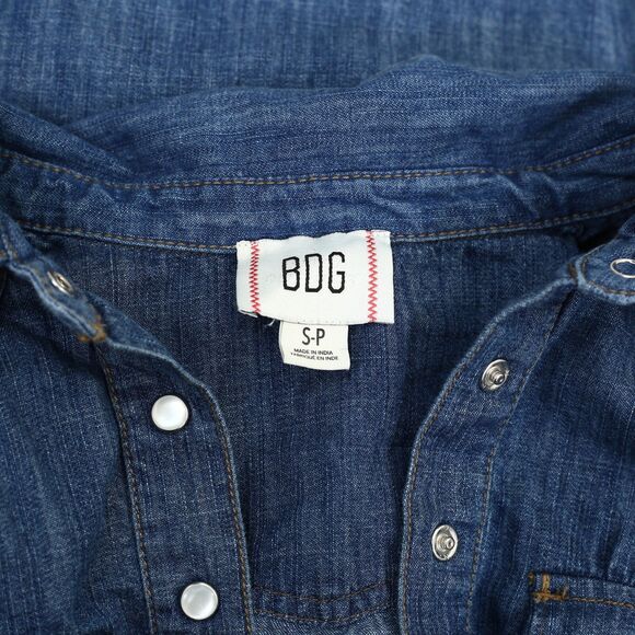 BDG Urban Outfitters Ariella Denim Western Shirt Cotton Top Long Sleeve S 275855 - Picture 9 of 9